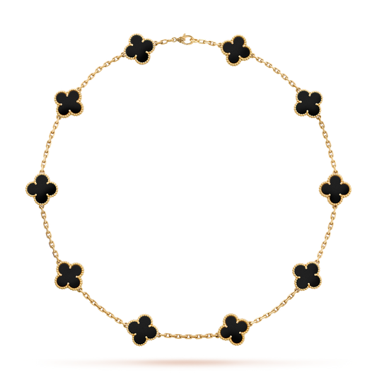 HALSKETTE KLEEBLATT 10 DESIGN | SCHWARZ