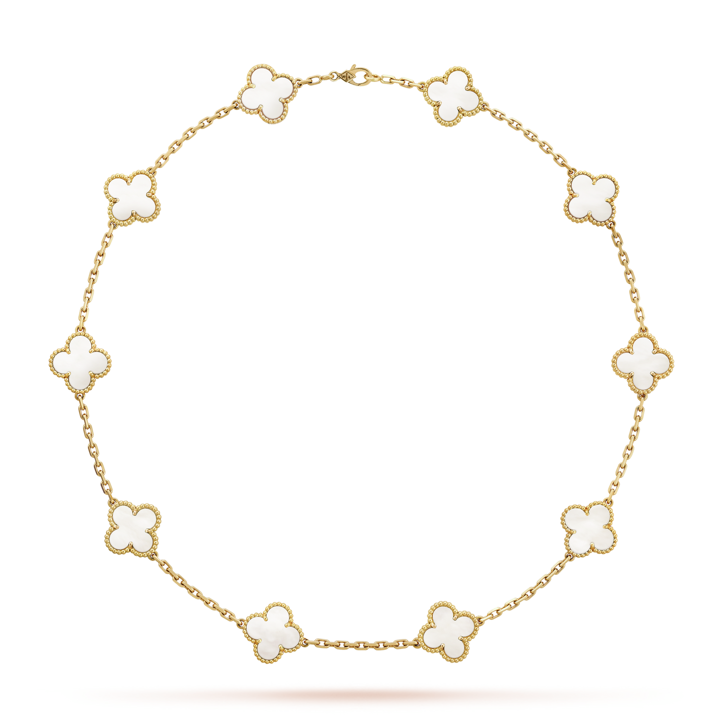 HALSKETTE KLEEBLATT 10 DESIGN | WEISS
