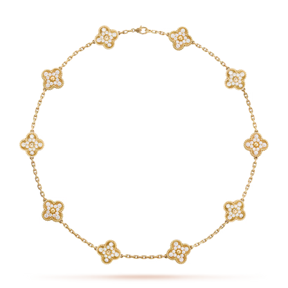 HALSKETTE KLEEBLATT 10 DESIGN | GULD
