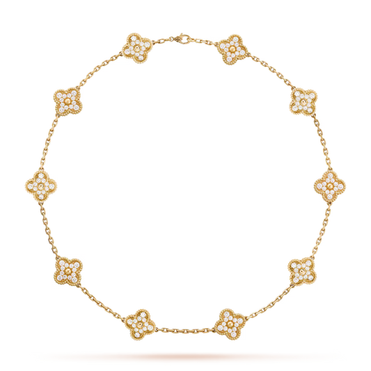 HALSKETTE KLEEBLATT 10 DESIGN | GULD