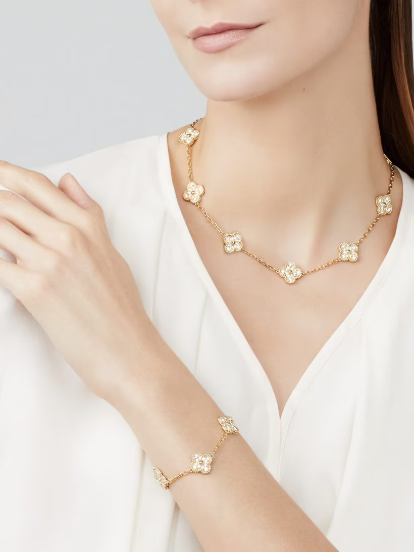 HALSKETTE KLEEBLATT 10 DESIGN | GULD