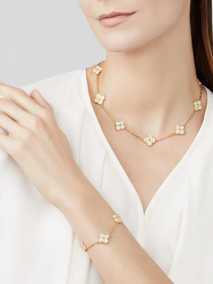 HALSKETTE KLEEBLATT 10 DESIGN | GULD