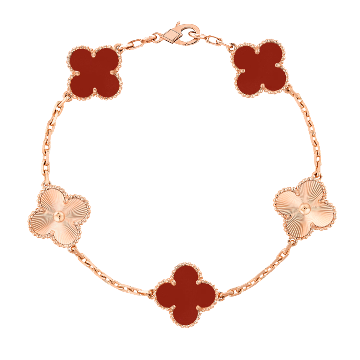 KLEE-ARMBAND DELUXE | ROT &amp; ROSÉGOLD