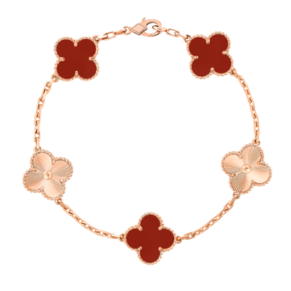 KLEE-ARMBAND DELUXE | ROT &amp; ROSÉGOLD