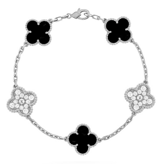KLEE-ARMBAND DELUXE | SILBER &amp; SCHWARZ