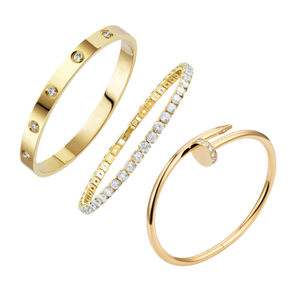 TRIO GLANSUTGÅVA GULD