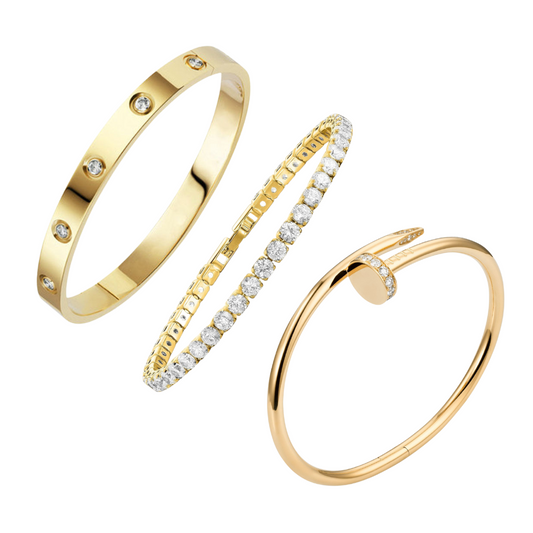TRIO GLANSUTGÅVA GULD