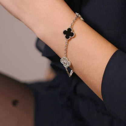 KLEE-ARMBAND DELUXE | SILBER &amp; SCHWARZ