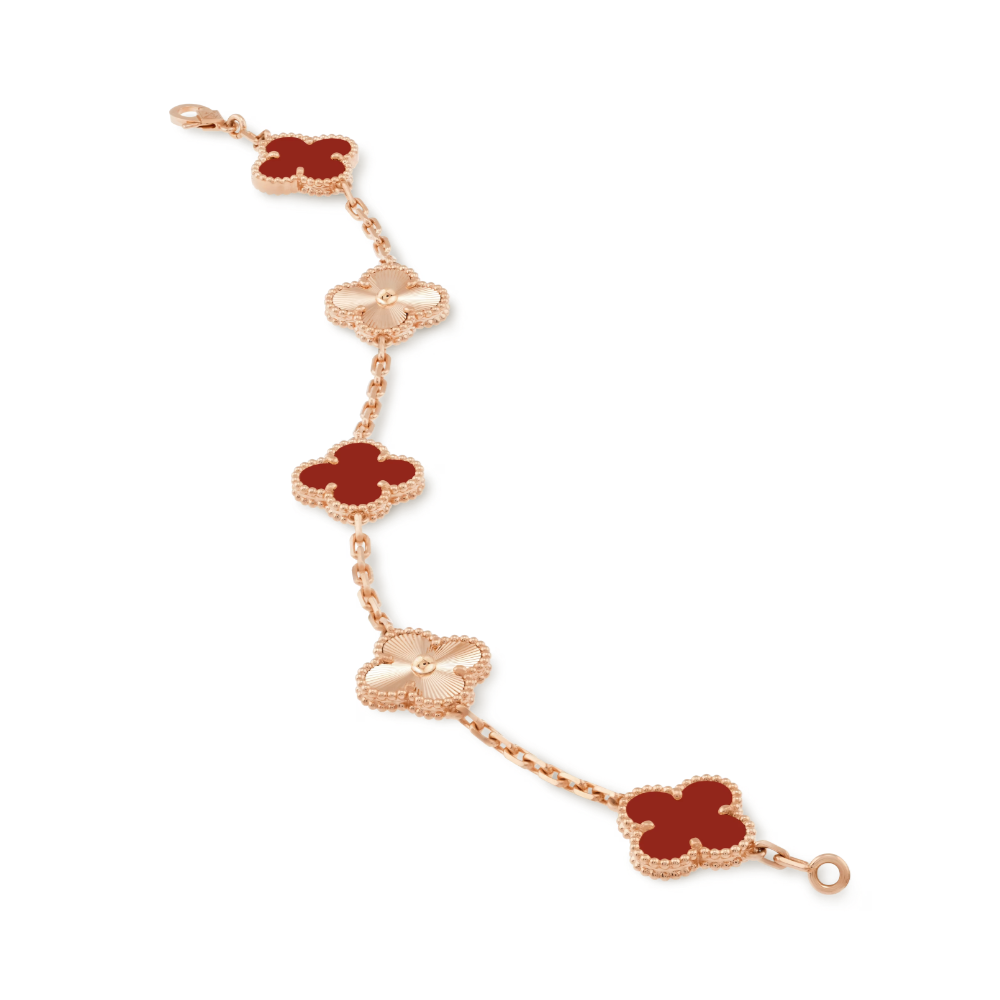 KLEE-ARMBAND DELUXE | ROT &amp; ROSÉGOLD
